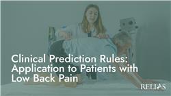 Clinical Prediction Rules: Application to Patients with Low Back Pain