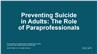 Preventing Suicide in Adults: The Role of Paraprofessionals